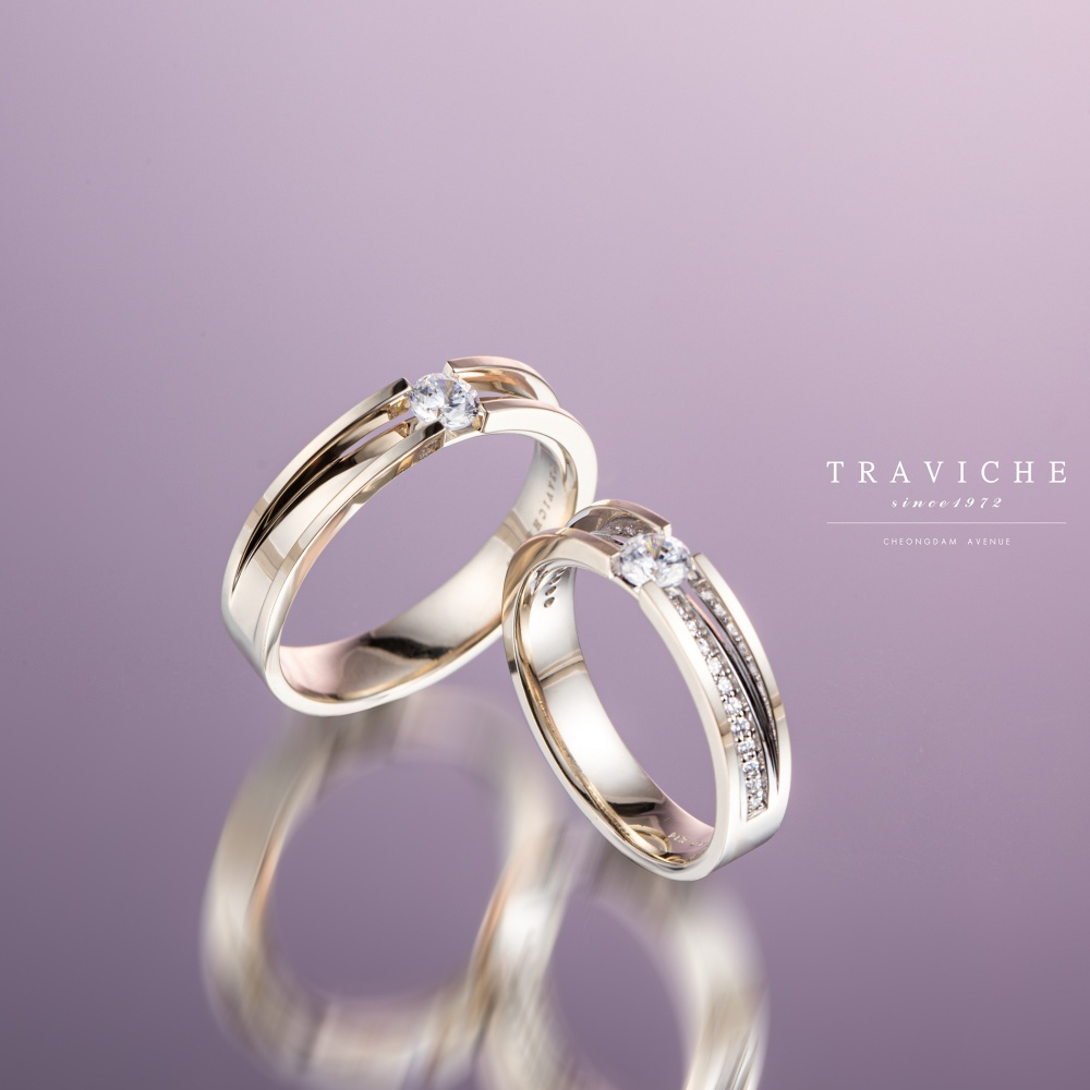 트라비체 [커플링] 선샤인(14K) 아이웨딩 예물