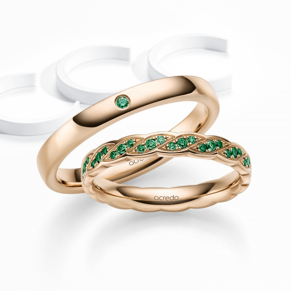 아크레도_청담점 [커플링] 포레스트그린 (14K) 아이웨딩 예물